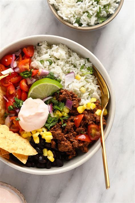Beef Taco Bowls Healthy Meal Prep Fit Foodie Finds