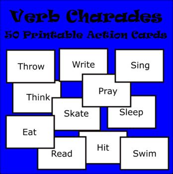 Actions Charades Teaching Resources TPT