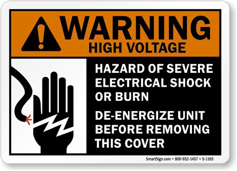High Voltage Labels Danger Volts Stickers