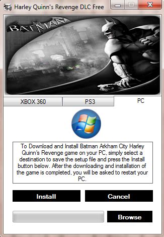 You can buy the arkham city skins pack that includes the batman beyond skin for 400 microsoft points or redeem a code for that skin. How To Get Batman Arkham City Harley Quinn's Revenge DLC Free On XBOX 360, PS3 & PC