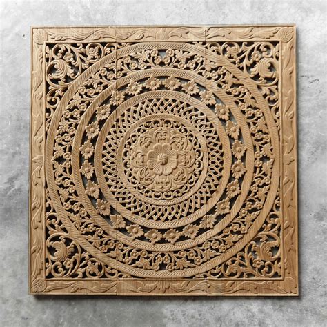 To hang the weaving, pick out either a metal rod or wooden stick that measures a few inches wider than your piece. Buy Moroccan Decent Wood Carving Wall Art Hanging Online