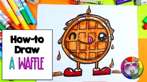 How To Draw A Cartoon Waffle Kawaii Waffle Step By Step Drawing
