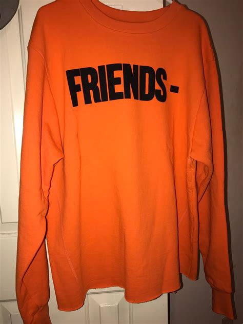 Vlone Friends X Vlone Orange Crewneck Grailed