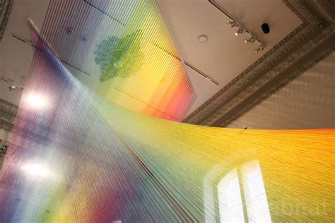 Artist Weaves Stunning Rainbows From 60 Miles Of Thread Thread Art