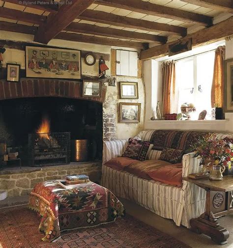 Rustic Eclectic Living Room English Cottage Interiors Cottage