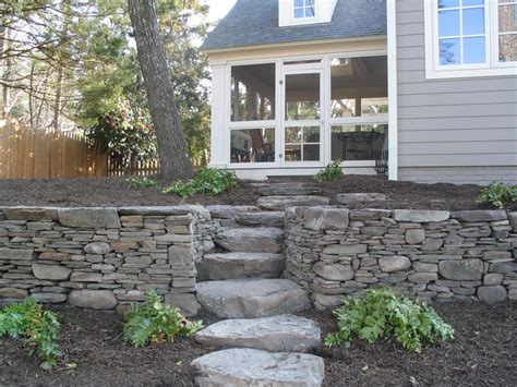 They also serve a very important function to hold back and stabilize steep embankments. Dry stack wall with natural fieldstone steps. Great. | Diy ...