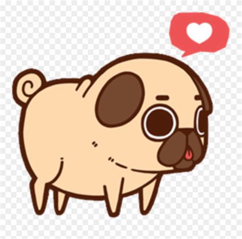Download Pug Kawaii Dog Cute Aesthetic Chibi Love Heart Freetoed