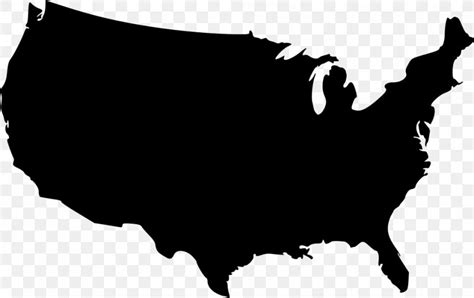 United States Vector Map Png 980x618px United States Black Black