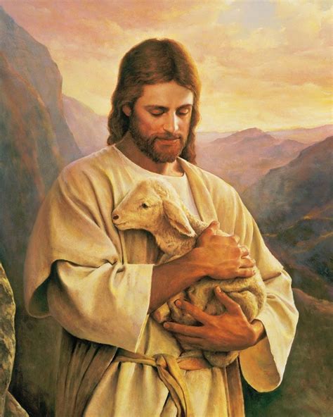 Jesus Christ Carrying Lamb Photo Picture Christian Catholic Etsy
