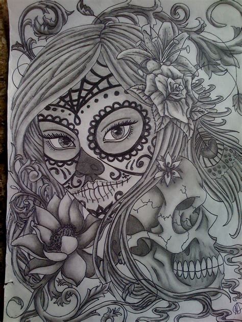 Finished Day Of The Dead Sugar Skull Girl By Pin Updoll On