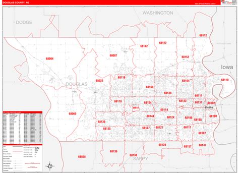 Douglas County Ne Zip Code Maps Red Line