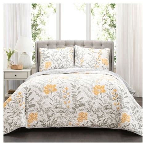 Here at beddinginn, we offer queen bedding sets for couples that feature comfort and style. Yellow Aprile Quilt Set 3pc (Full/Queen) - Lush Decor ...