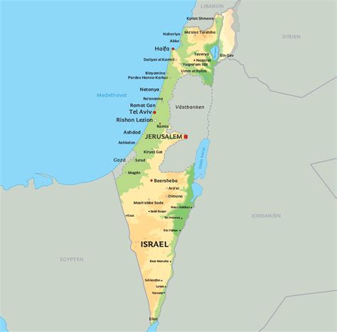 Kliknij kraj, aby wyświetlić szczegółową mapę. Israel karta: Se Israel och Jerusalem på karta