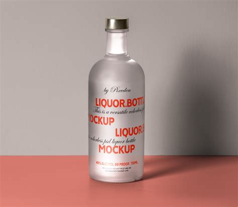 Psd Liquor Bottle Mockup Template Pixeden Club