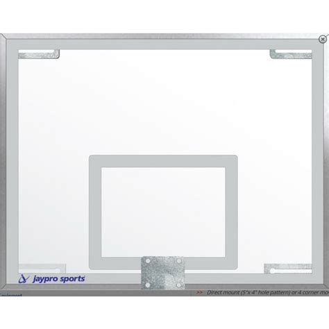 Jaypro Unbreakable Rectangular Glass Backboard Anytime Sports Supply