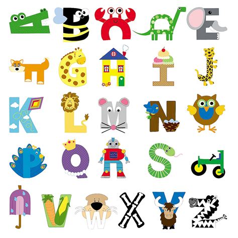 The Letters Are Made Up Of Different Animals And Letters That Spell Out