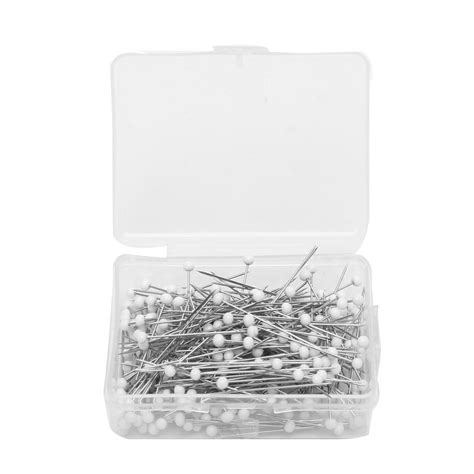 Buy 250pcs Glass Pearlized Head Pins Multicolor White Dressmaking