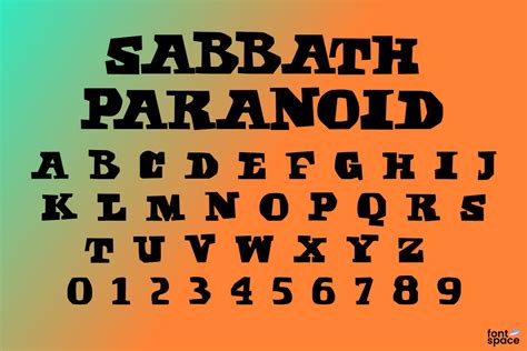 Sabbath Paranoid Font Designed By Toto