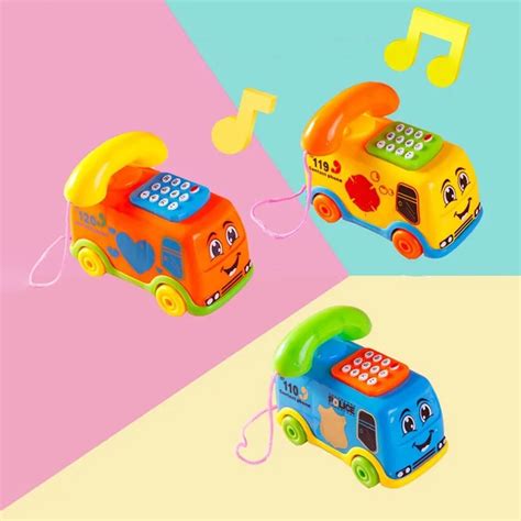 1pcs Baby Toys Music Cartoon Bus Phone Educational Developmental Kids