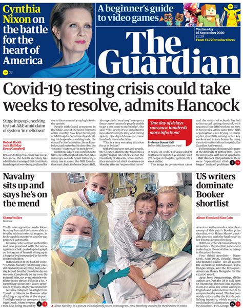 Newspaper Headlines Coronavirus Testing Circus As Hancock Says It