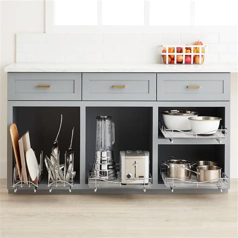 300, 400, 500 or 600 mm cabinets. Lynk Chrome Pull-Out Cabinet Drawers | Kitchen cabinet storage, White kitchen storage, Kitchen ...