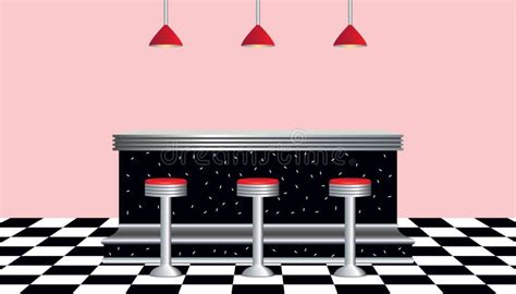 Retro Diner 1950s Style Stock Vector Illustration Of Restaurant 13976634