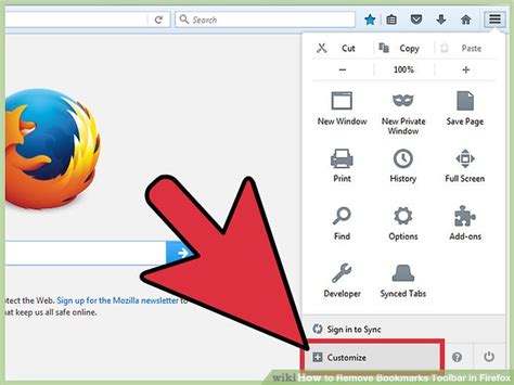 How To Remove Bookmarks Toolbar In Firefox 6 Steps