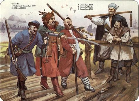 Cossacks 17th Early 18th Century Imagen Ilustraciones Históricas