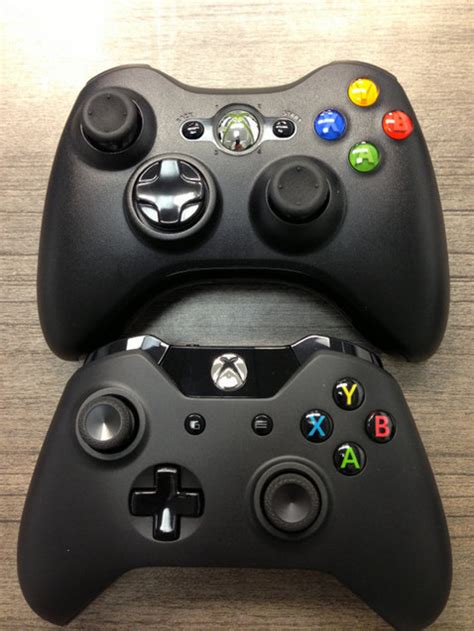 Xbox One And Xbox 360 Controller Side By Side Xboxone