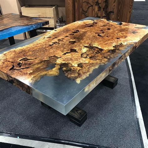 Maple Burl Resin Cast Dining Table 🤤 This Is One Of Our Personal