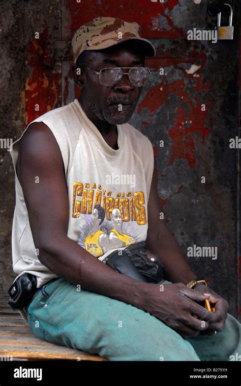 Haitian Man In Jacmel Haiti Stock Photo Alamy