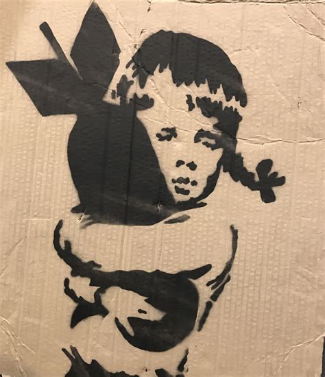Banksy Bomb Hugger Bomb Girl 2003 Cm 520 X 610 Vernice Spray Su