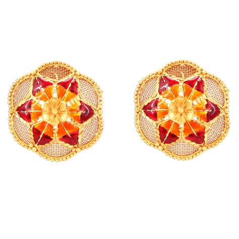Salankara Creation Minakari Necklace Set With Grand Kan Pasatops Pair