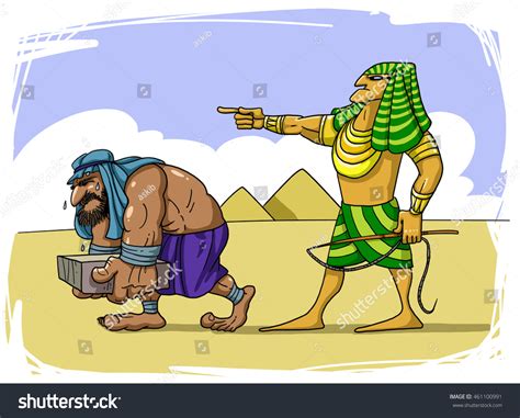 egyptian overseer slave stock illustration 461100991