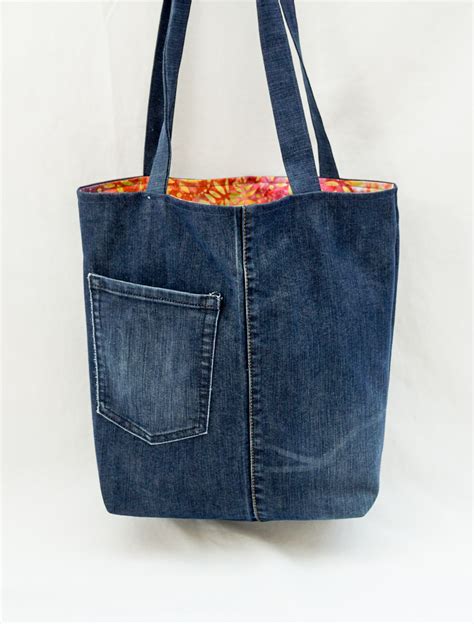 Recycled Denim Bag With Batik Lining Ukshop