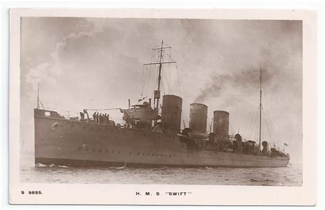 Royal Navy Hms Swift Destroyer Leader Postcards