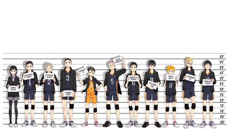 Haikyuu Karasuno Team Volleyball Characters 4k 7