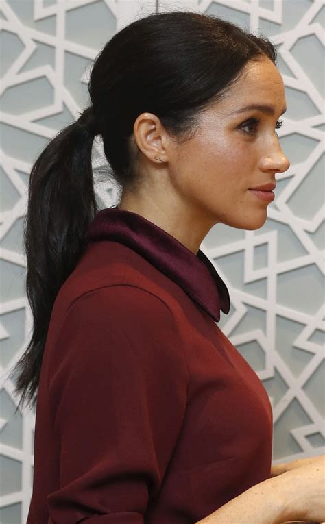 Sleek Ponytail From Meghan Markle S Hairstyles Over The Years E News