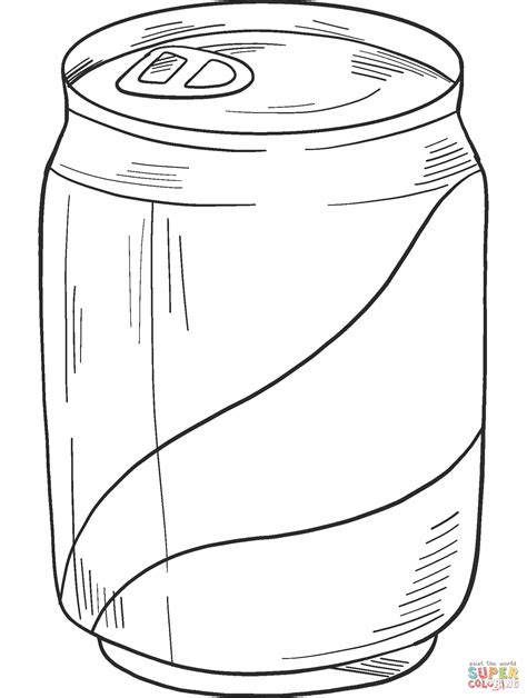 Soda Can Coloring Page Ultra Coloring Pages Kulturaupice
