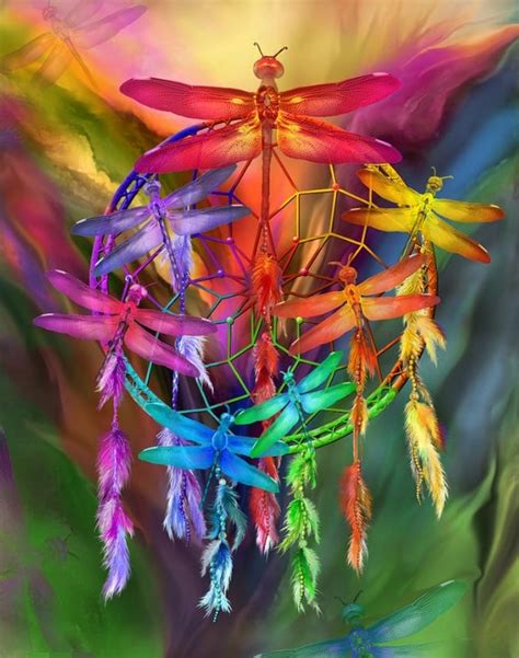 Dream Catcher Dragonflies Paint By Numbers Numeral Paint Kit