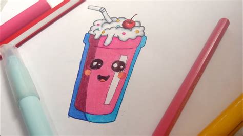 como desenhar milk shake kawaii how to draw milkshake youtube
