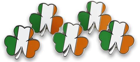 Irish Flag Tricolor Shamrock Enamel Lapel Pins