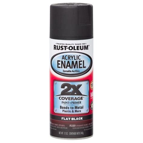 Rust Oleum Flat Black Acrylic Enamel Spray Paint
