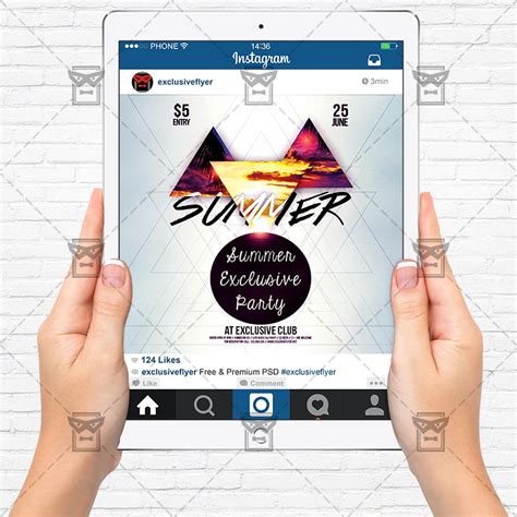 Summer Premium Flyer Template Instagram Size Flyer Exclsiveflyer