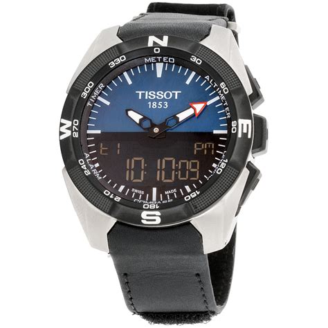 Tissot T Touch Expert Solar Quartz Movement Black Dial Mens Watch