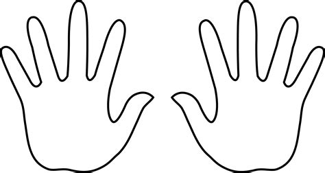 Child Hands Clipart Hand Outlines 8507x4539 Png Clipart Download