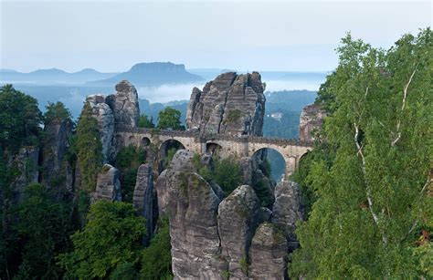 Bastei Bridge In The Saxon Switzerland National Park Germany 6696 ×