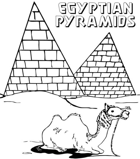 Omaľovánky ťava Na Pyramídy Na Vytlačenie A Online
