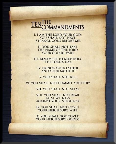 10 Commandments Graphic Wall Plaque Catholic To The Max Online