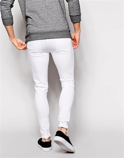 Lyst Asos Extreme Super Skinny Jeans With Knee Rips In